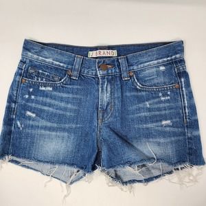 J Brand Distressed High Rise Shorts Size 25